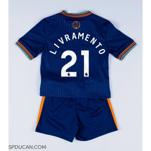 Dječji Nogometni Dres Newcastle United Tino Livramento #21 Rezervni 2025-26 Kratak Rukav (+ Kratke hlače)